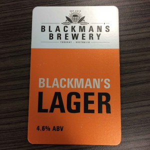 Blackmans Beer Tap Badge