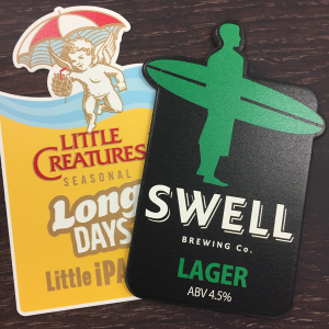 Little Creatures and Swell Custom Shaped Tap Decals