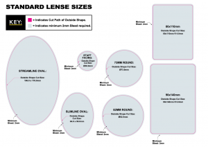 Sun Tap Decals Artwork Guidelines - Standard Lense Sizes